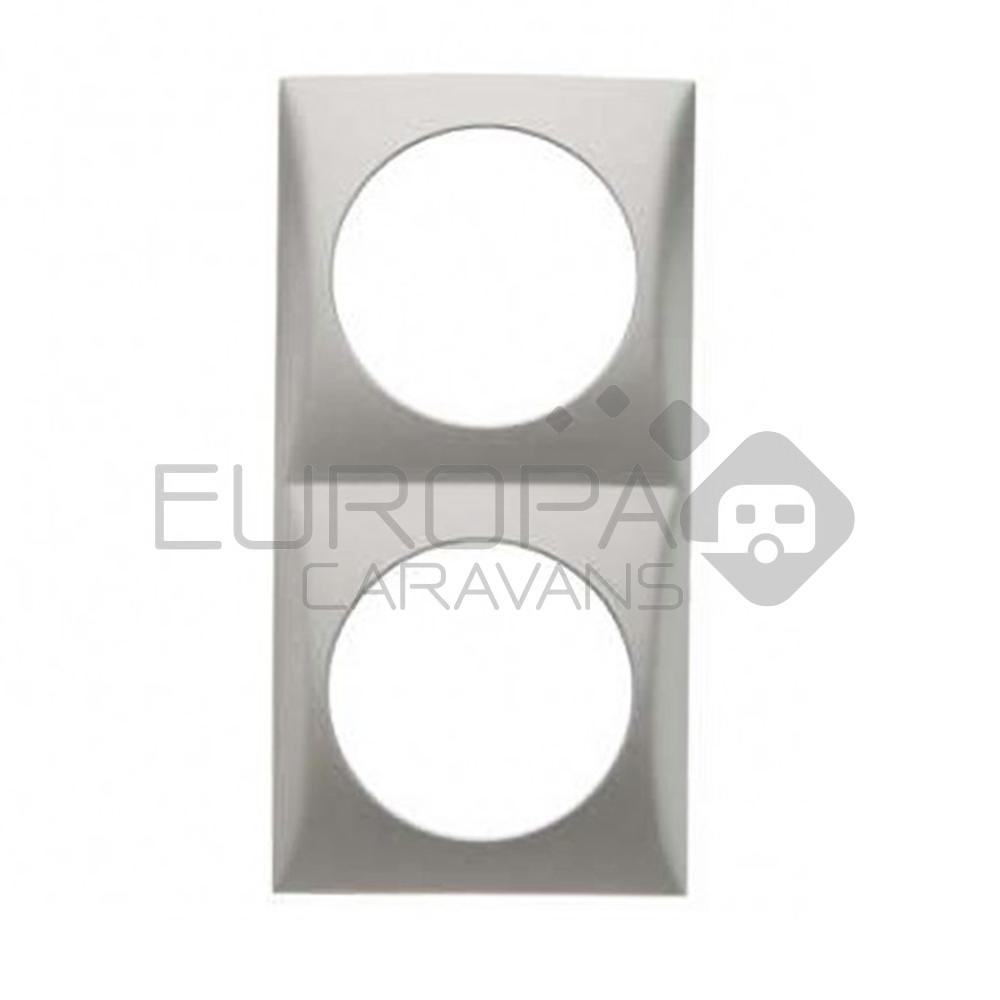 Berker Afdekraam Pure 2-Vaks Chroom Mat