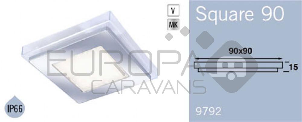 Opbouwspot Square 90 1,3W 6 LED's Wit