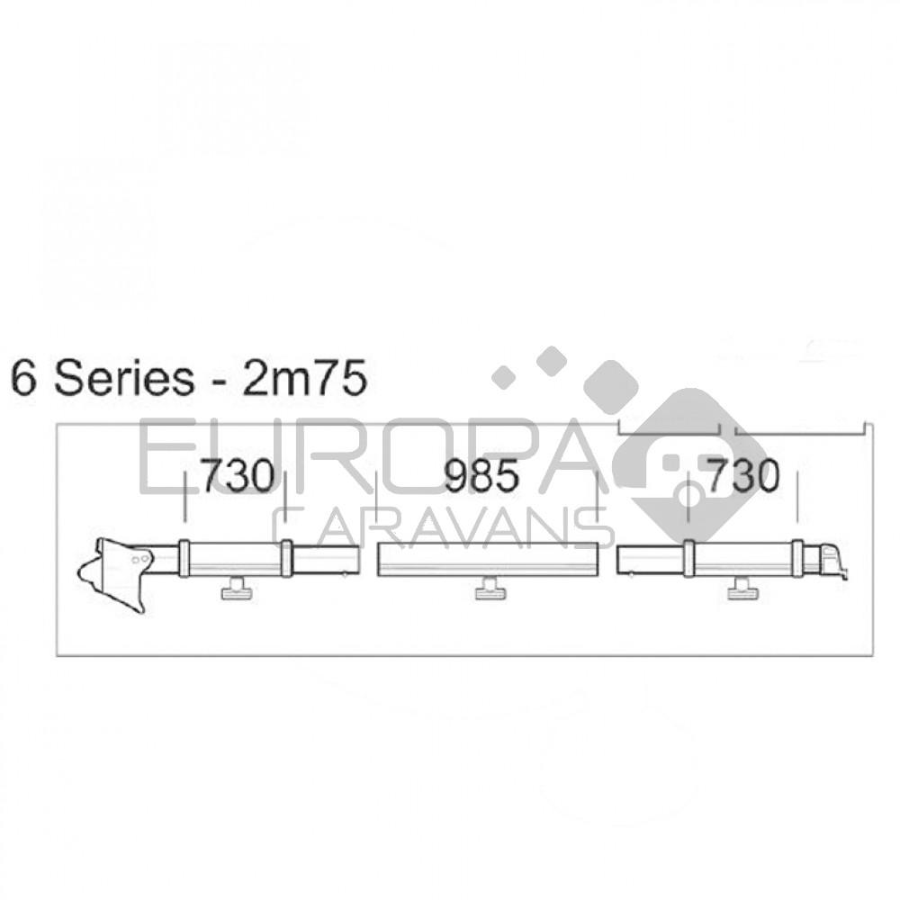 Thule clamping profile 6 series 2m75 right