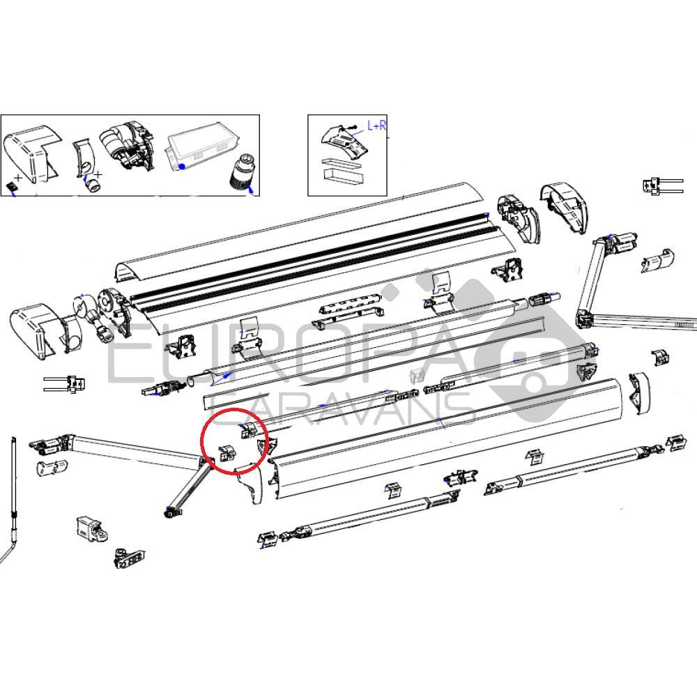 Thule 6300 Eindkap Tension Arm LH+RH