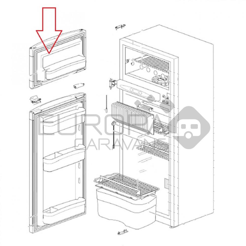 Diepvriesdeur N150 crème/wit