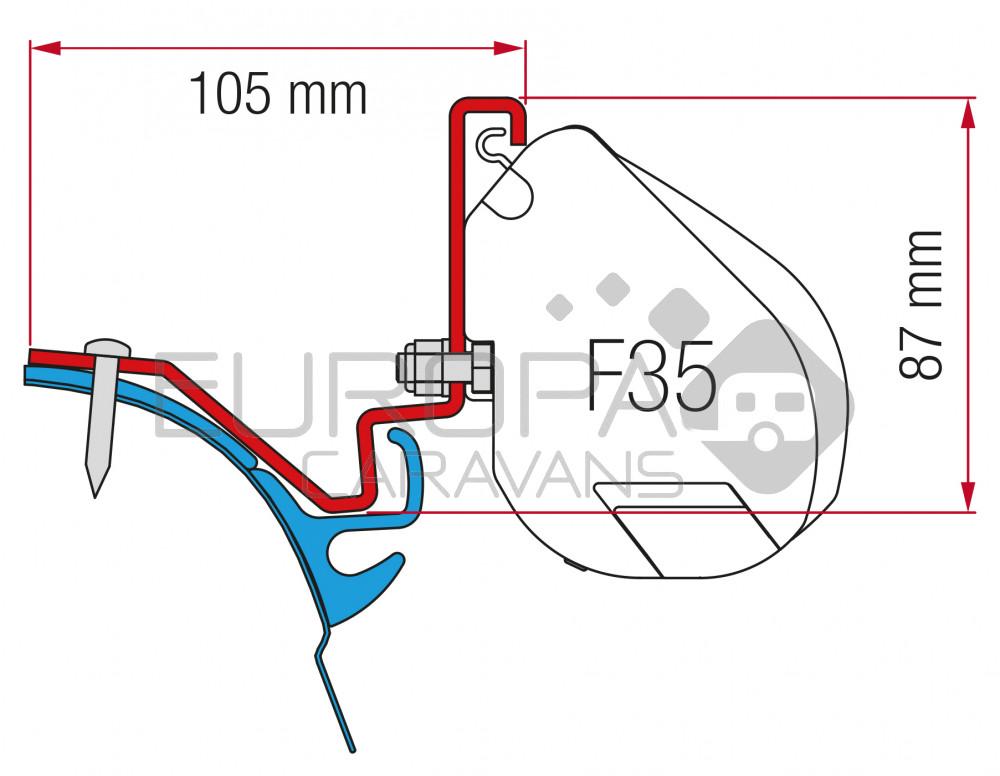 Fiamma VW T6 Kepler Kit H1-L2 >2014 F35