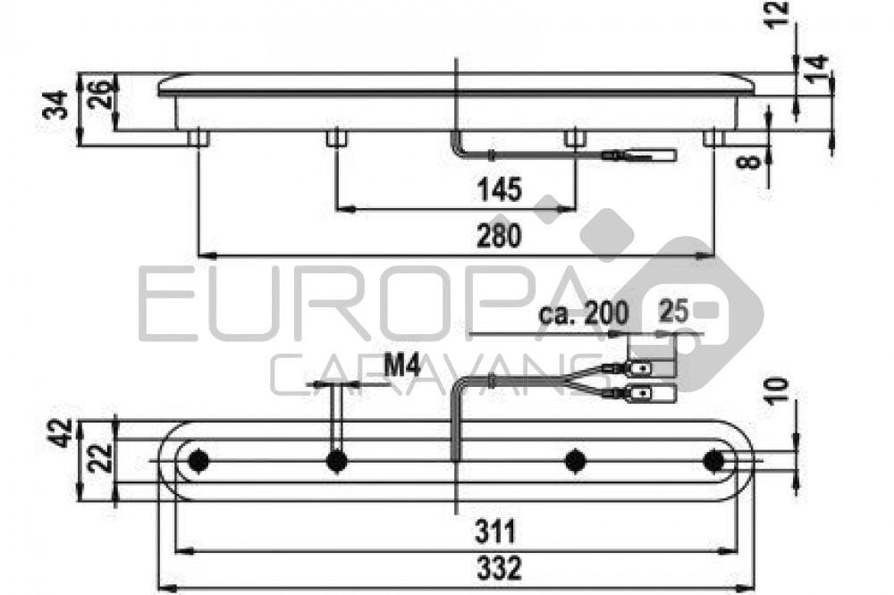 Jokon Derde Remlicht ZHBL05 16 LEDs Rood