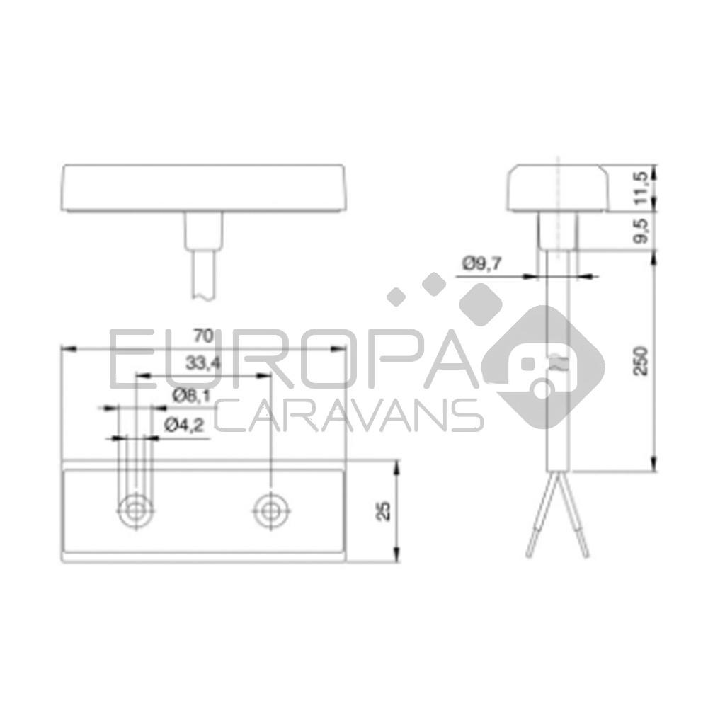 Jokon Breedtelicht LED PL251 Rechthoekig Opbouw Wit