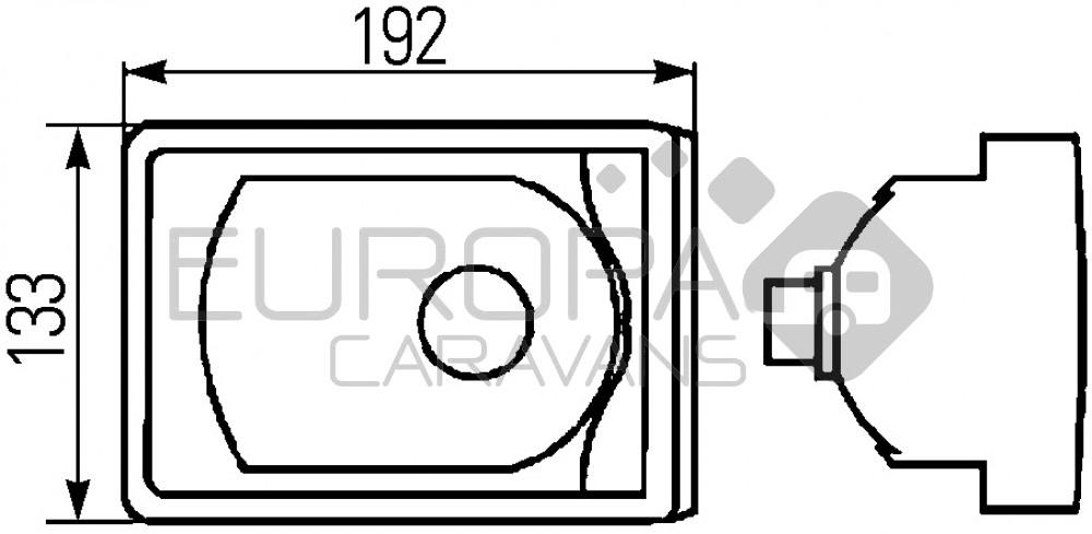 Hella Achteruitrijlicht Rechthoekig Wit 12/24V
