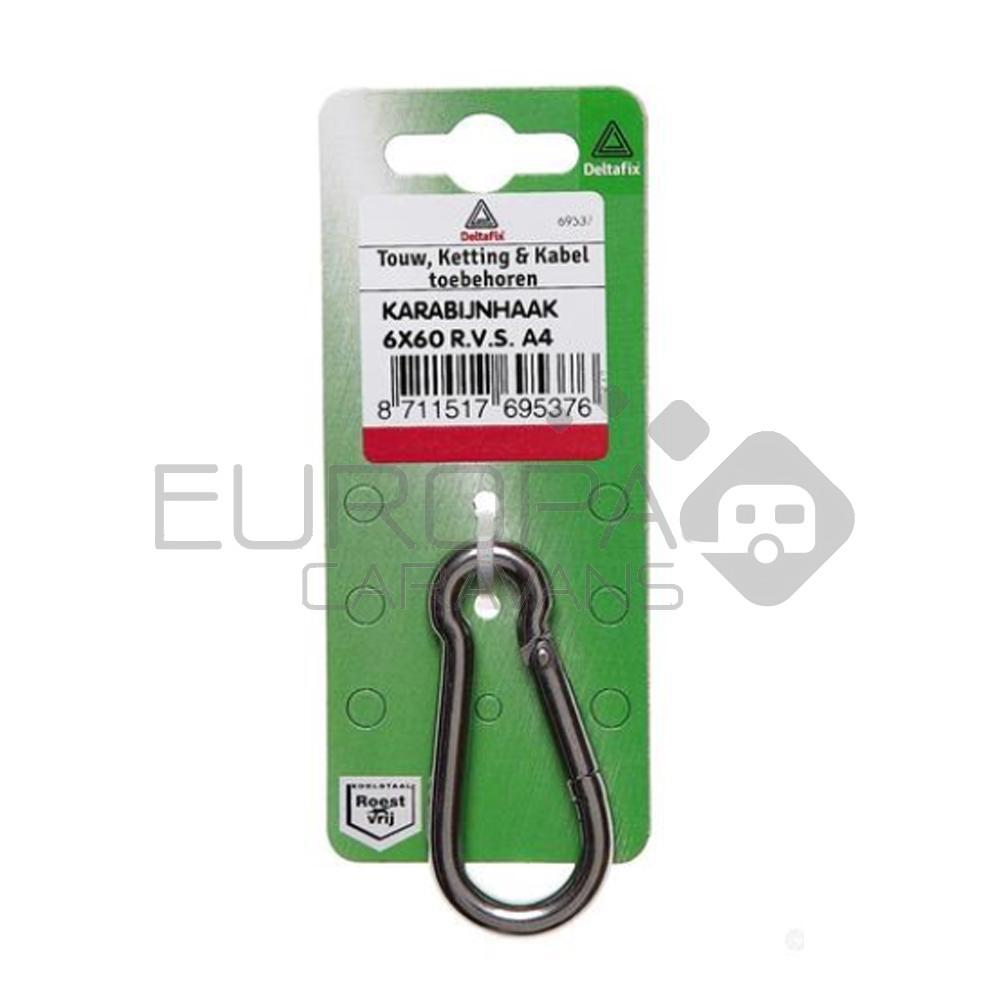Deltafix Karabijnhaak RVS A4 60mm 1st
