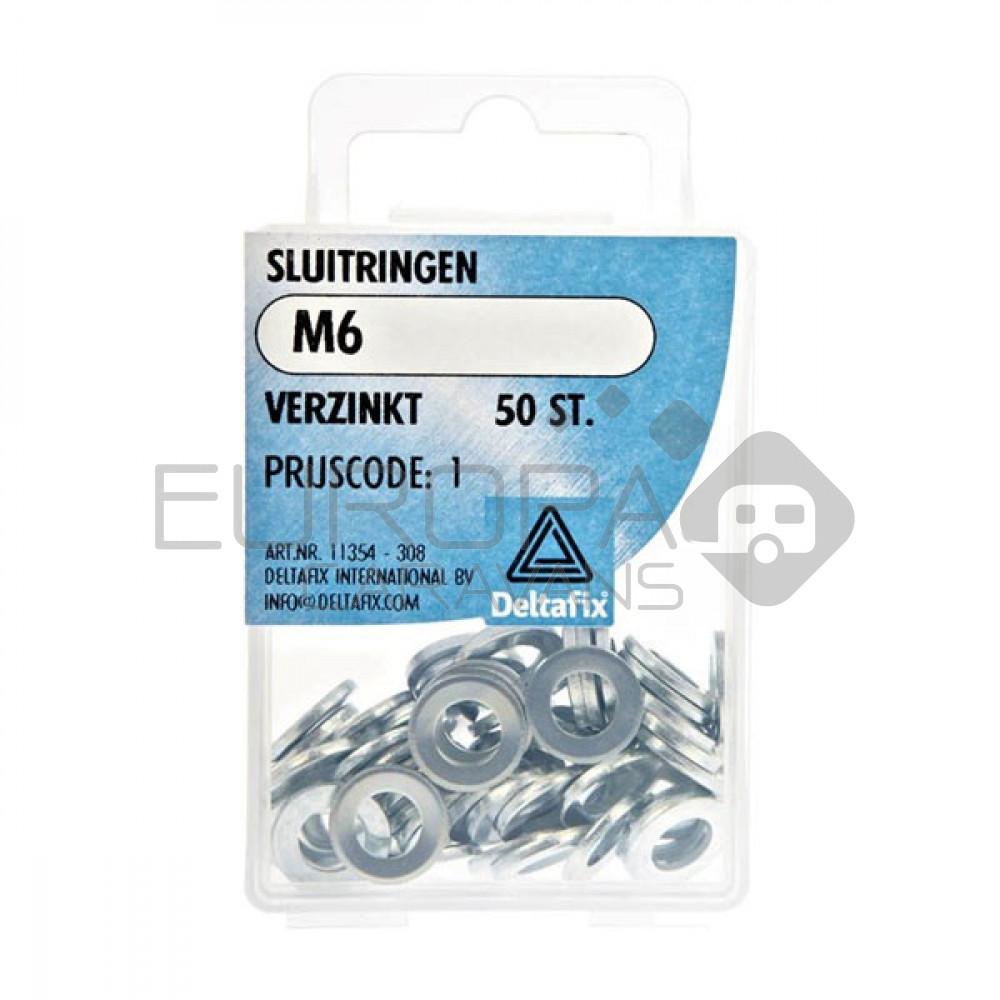 Deltafix Sluitring Verzinkt M6 Set 50st