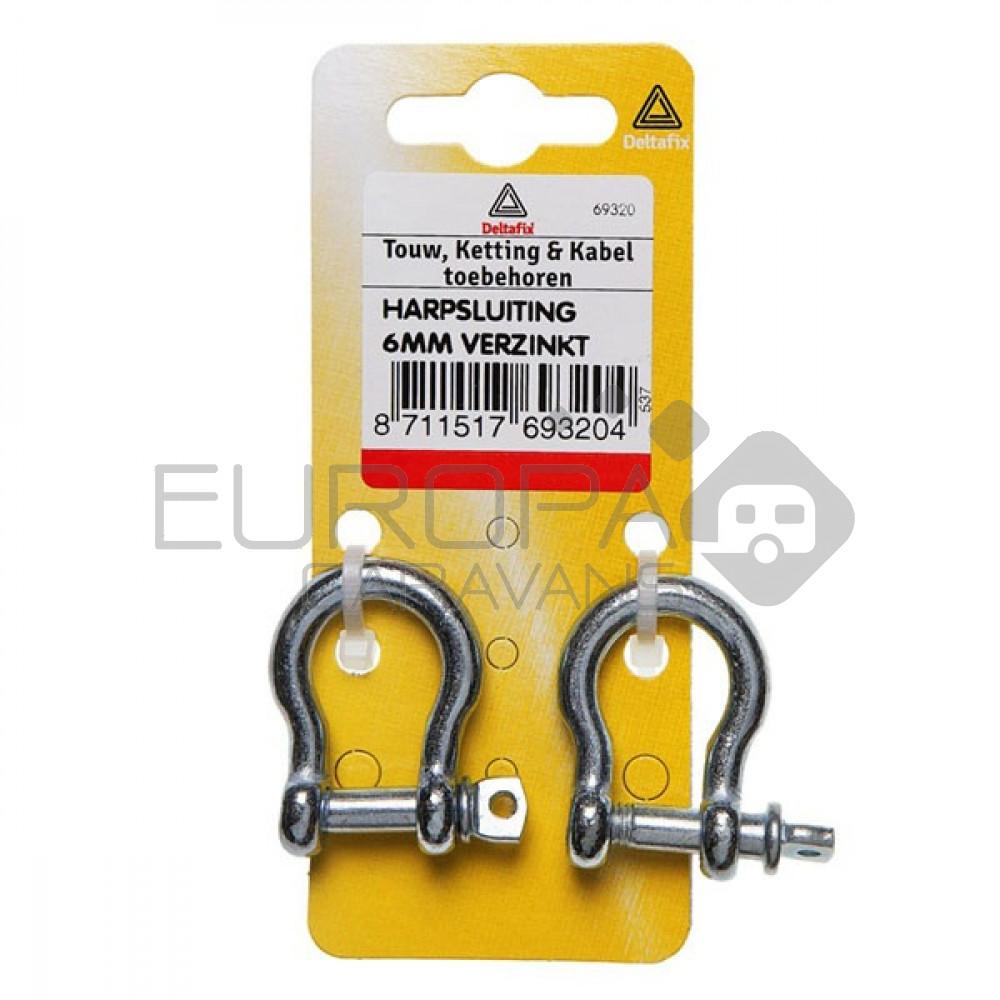 Deltafix Harpsluiting Verzinkt 6mm 2st