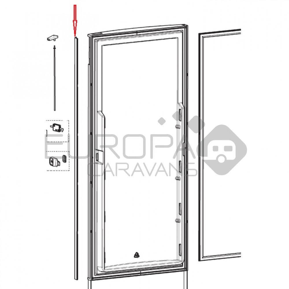 Dometic Afdeklijst deur zwart/grijs RML8551