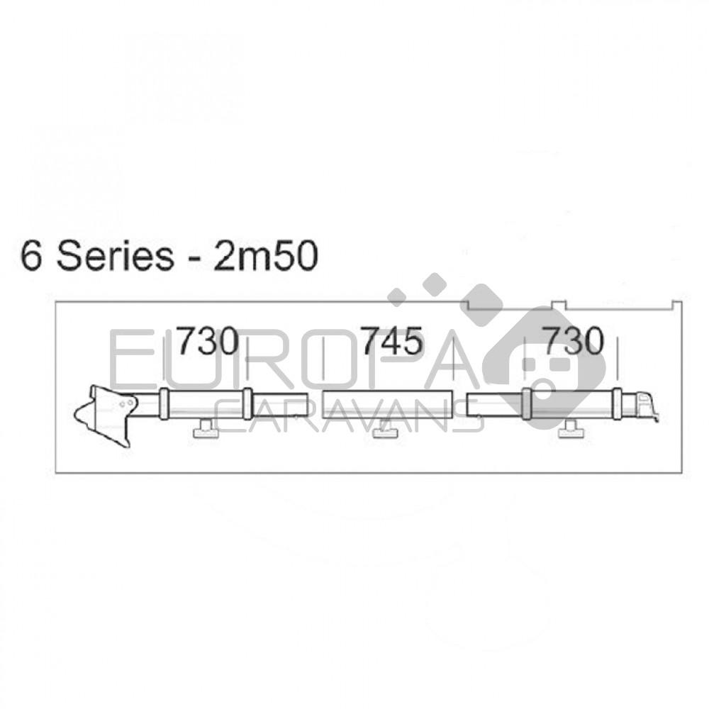 Thule clamping profile 6 series 2,50 LH