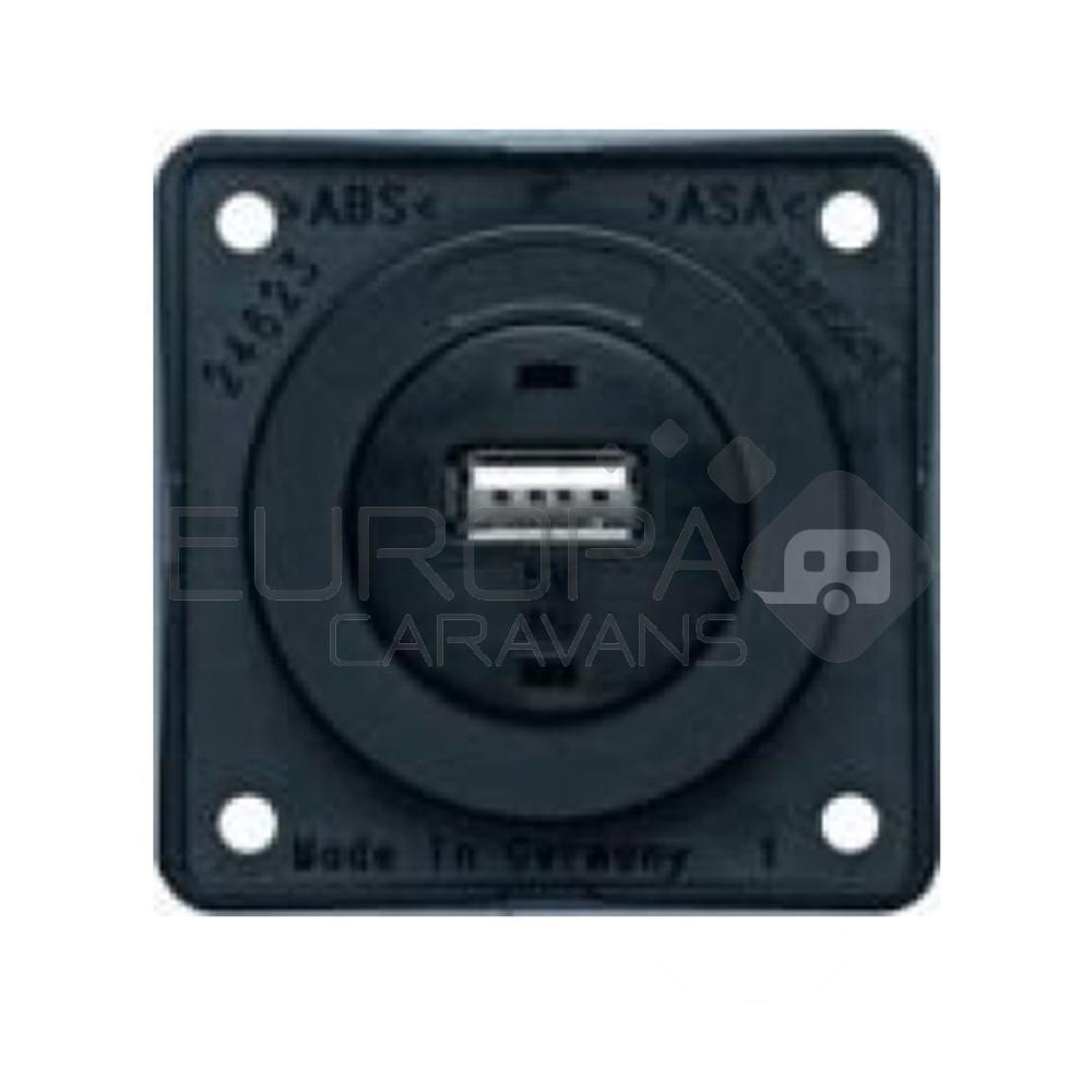 Berker Contactdoos 1x USB Lader 12V Inbouw Zwart Mat