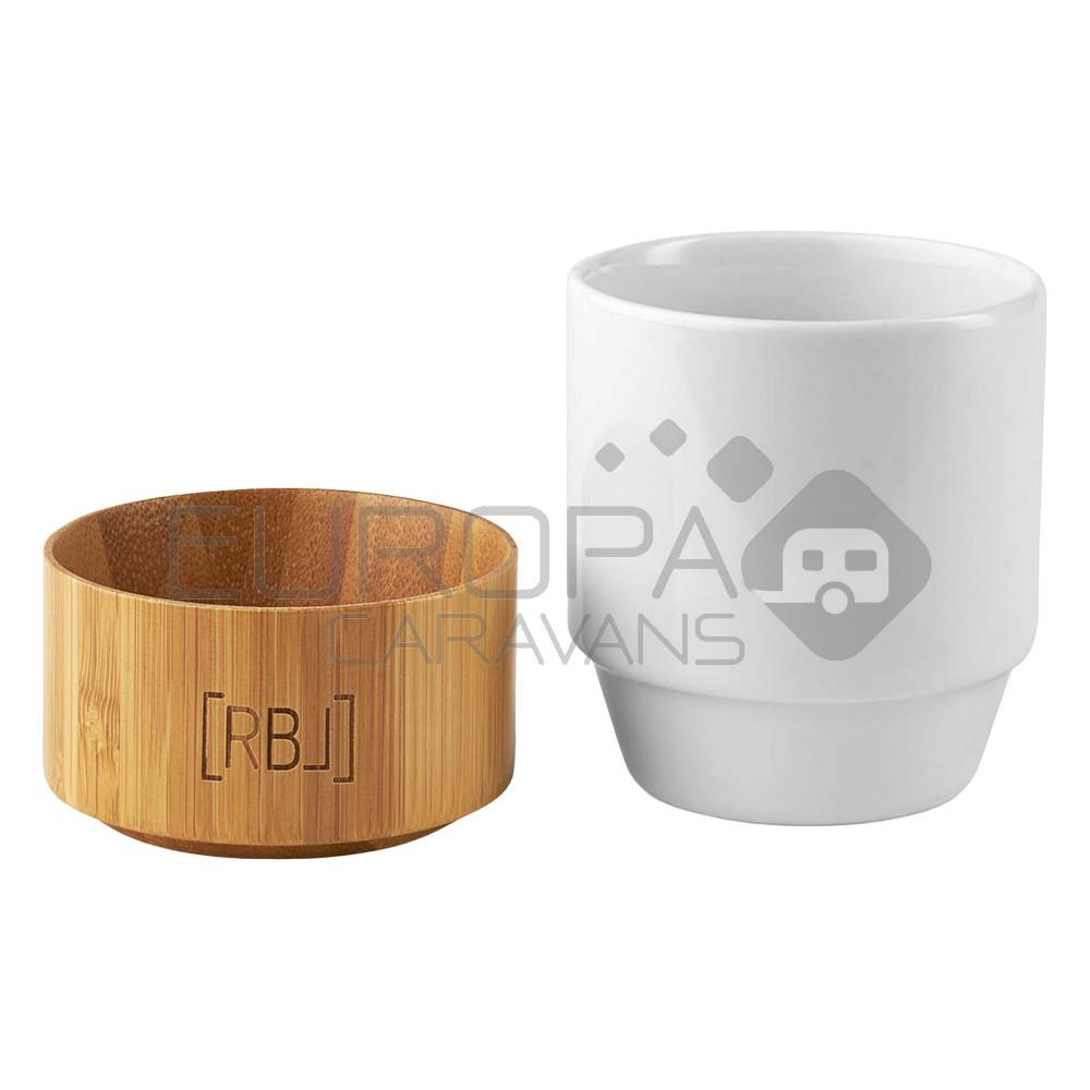 RBL Koffiemok 200ml Bamboe/Wit