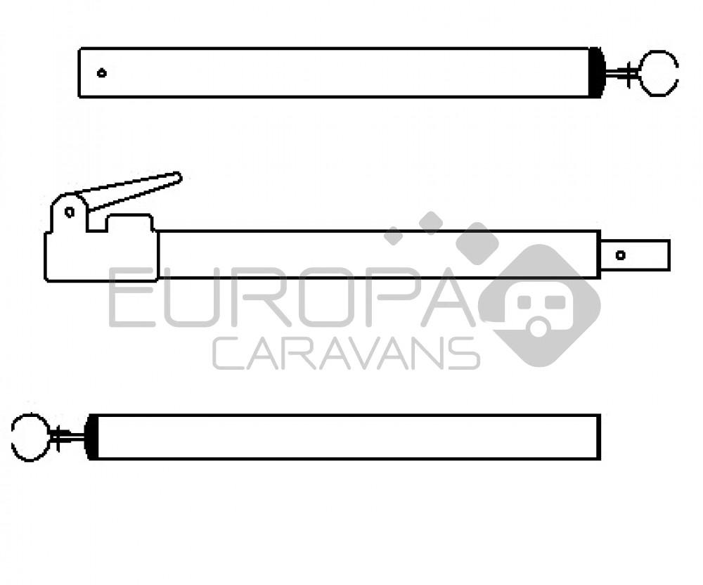 Campking Verandastang 28/25mm 170-260cm CFRP