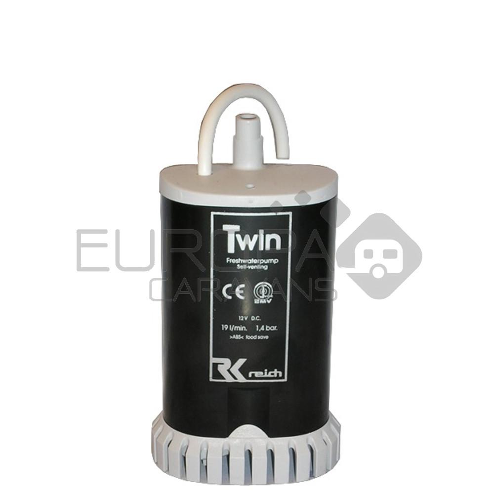 Reich Dompelpomp Twin met Ontluchting + Zeef 12V-19L