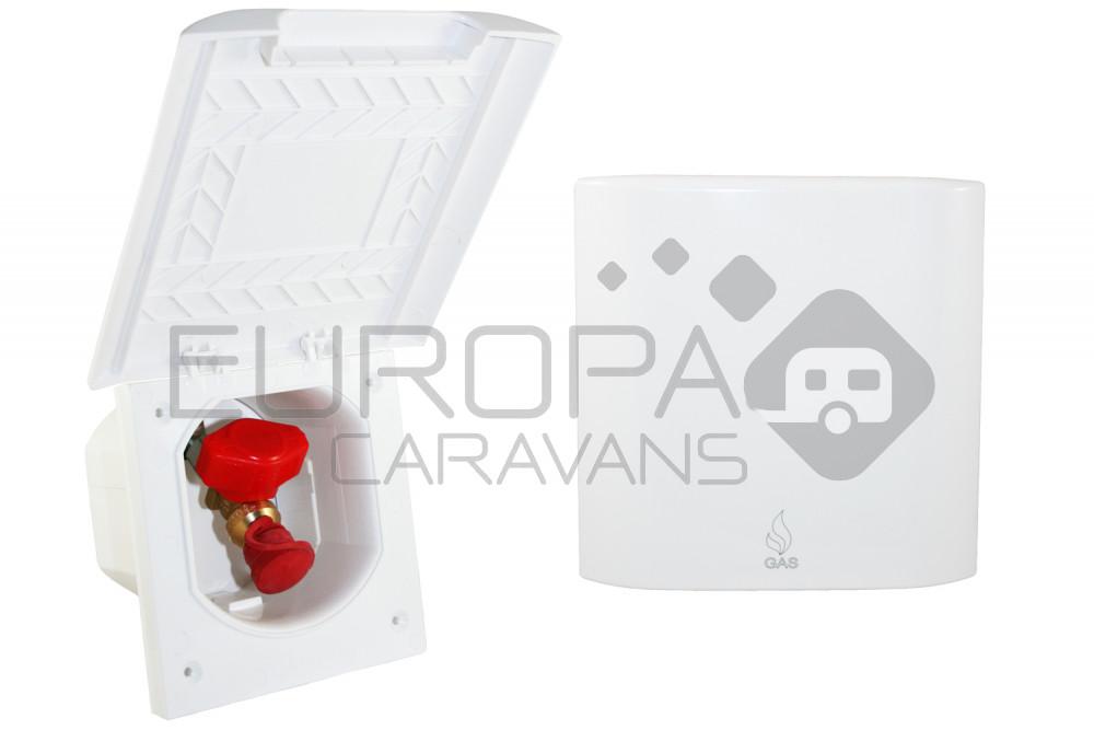 Vierkante gasdoos Wit