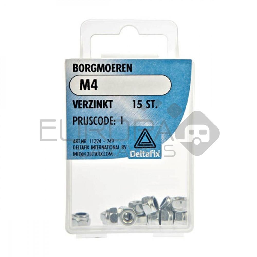 Deltafix Borgmoer Zeskant Verzinkt M4 15st