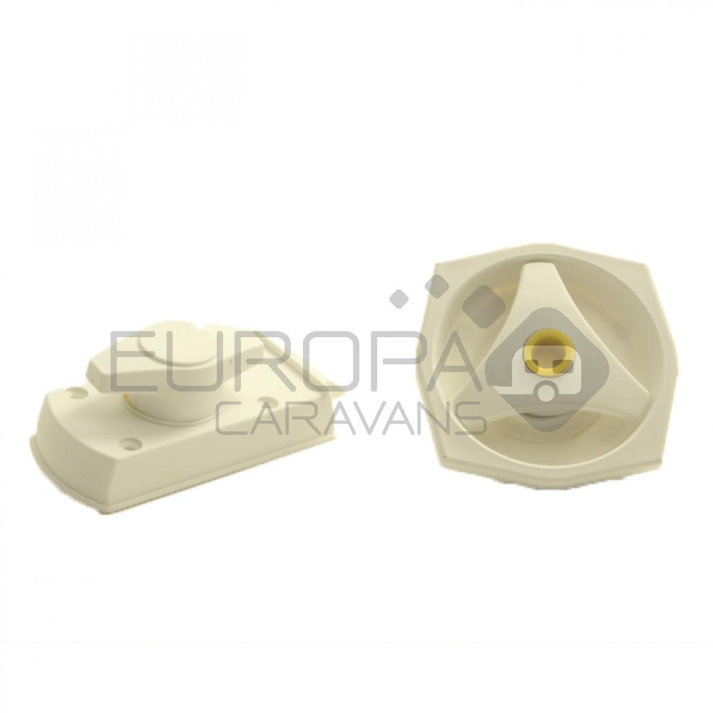 Deurslot Rond FF2 zonder Cilinder Rechts Wit