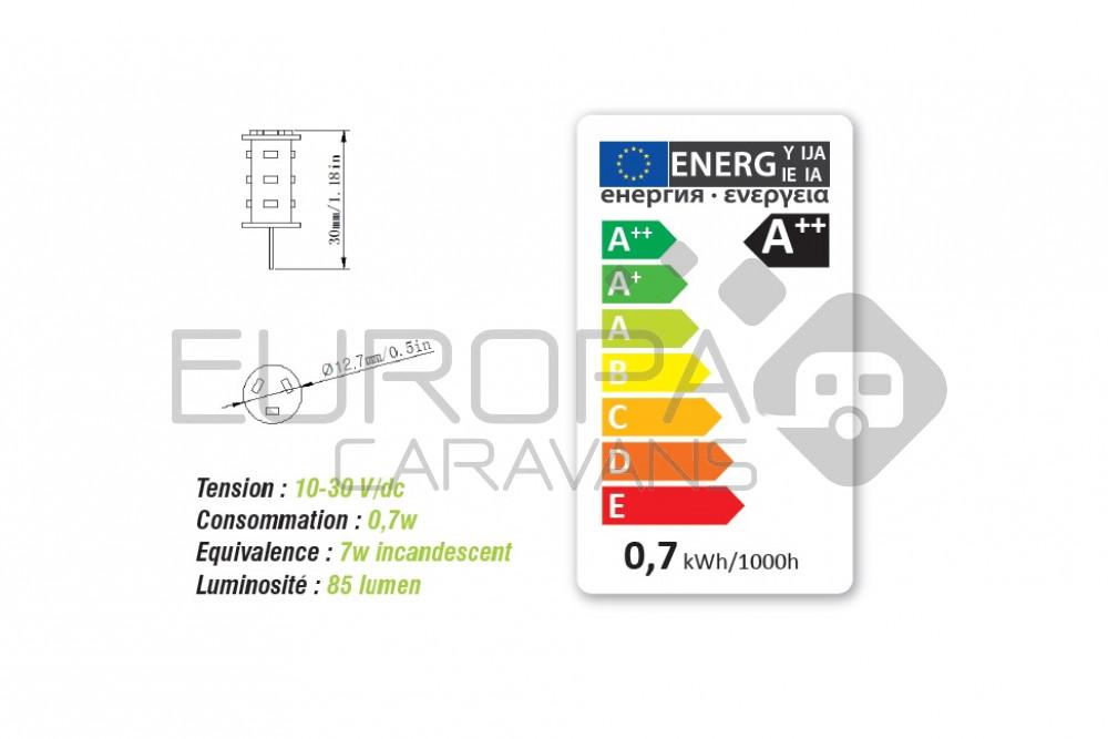 Vechline LED Lamp G4 0.7W/100Lumen/15Leds