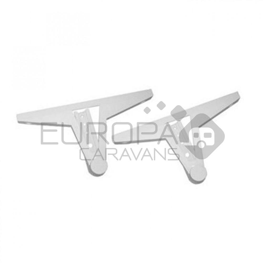 Kunststof uitvoering. Wit à 2 stuks.