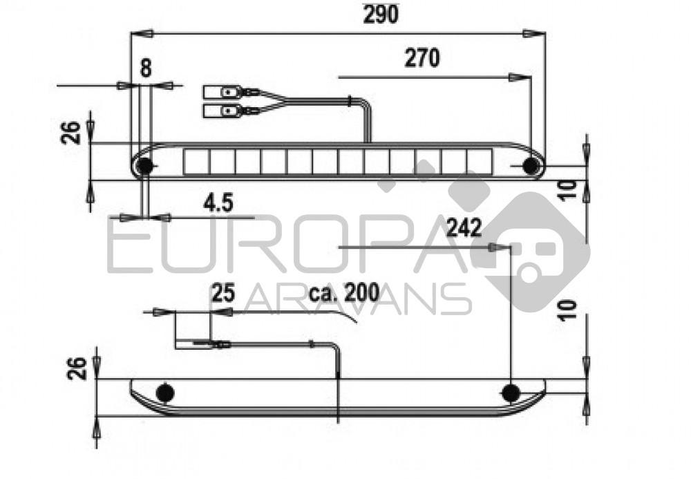 Jokon Derde Remlicht ZHBL20 12 LEDs Rood