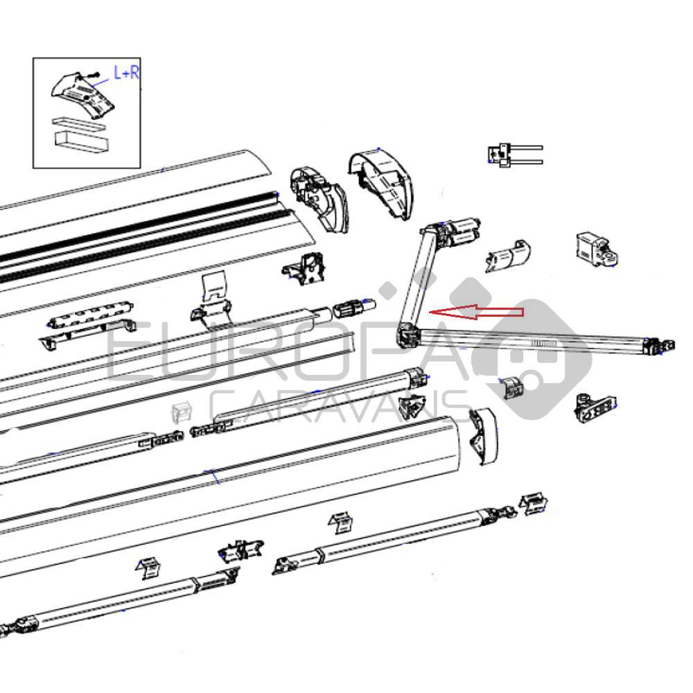Thule  6300 2,60m Knikarm Rechts