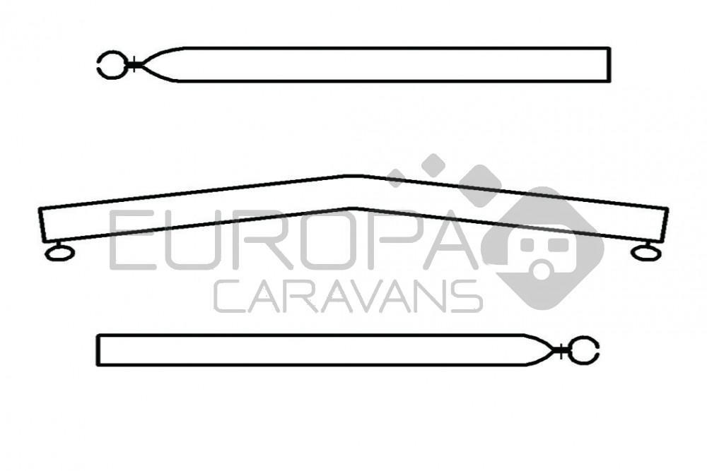 Campking Daksteun gebogen 22/19mm 170-250 Basic