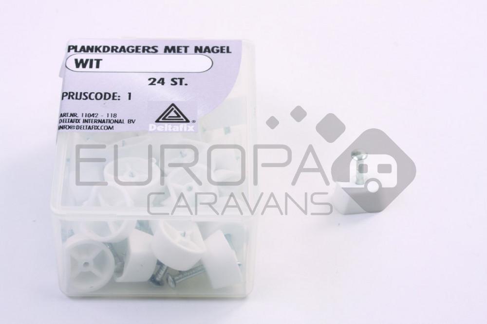 Deltafix Plankdragers met Nagel Wit 24st