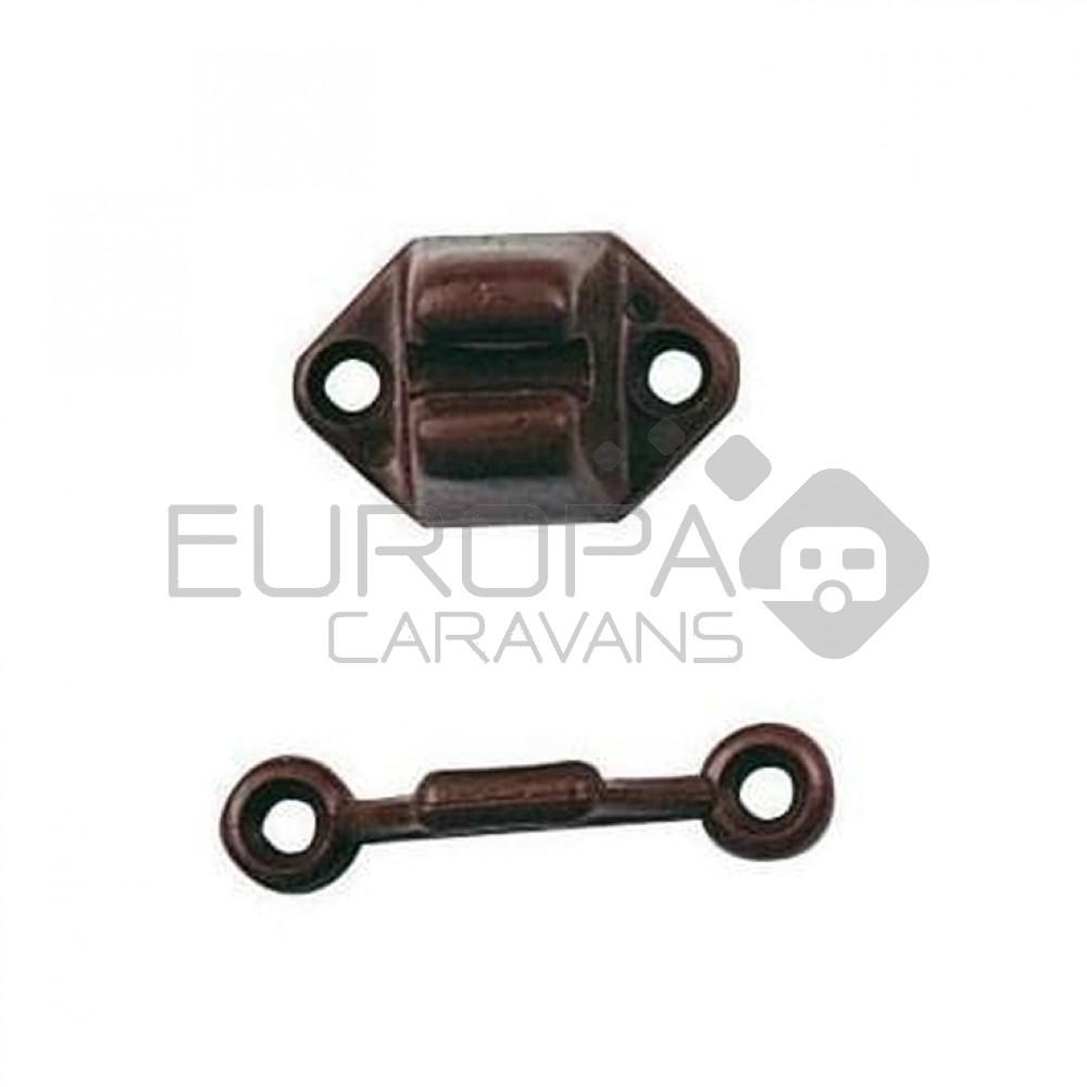 Deurvanger 2-delig Bruin