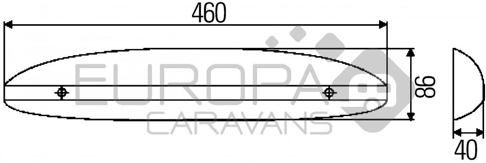Hella Voortentlamp Ovaal Opbouw