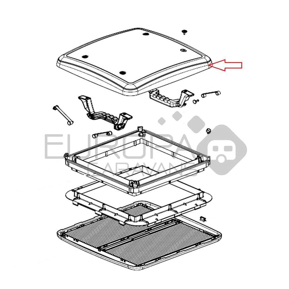 Dometic Mini Heki S Glaskoepel 40x40
