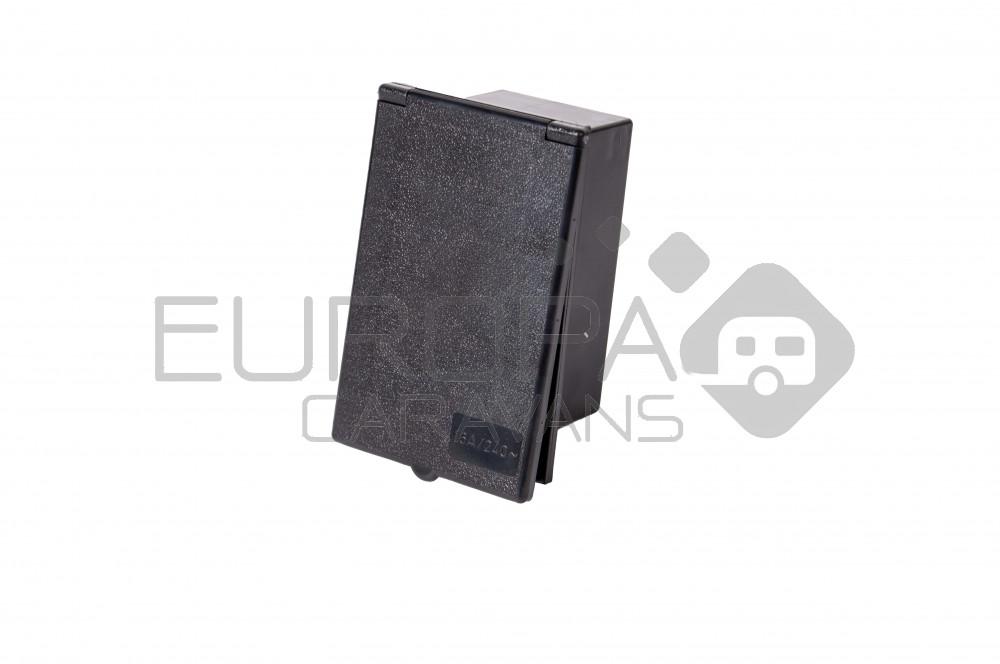 MPK Inbouwstekkerdoos CEE Langwerpig Zwart