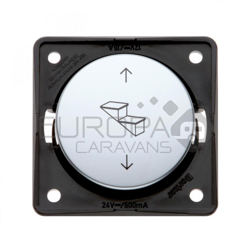 Berker Poolomkeerschakelaar Opstap Inbouw Chroom Mat 12/24V