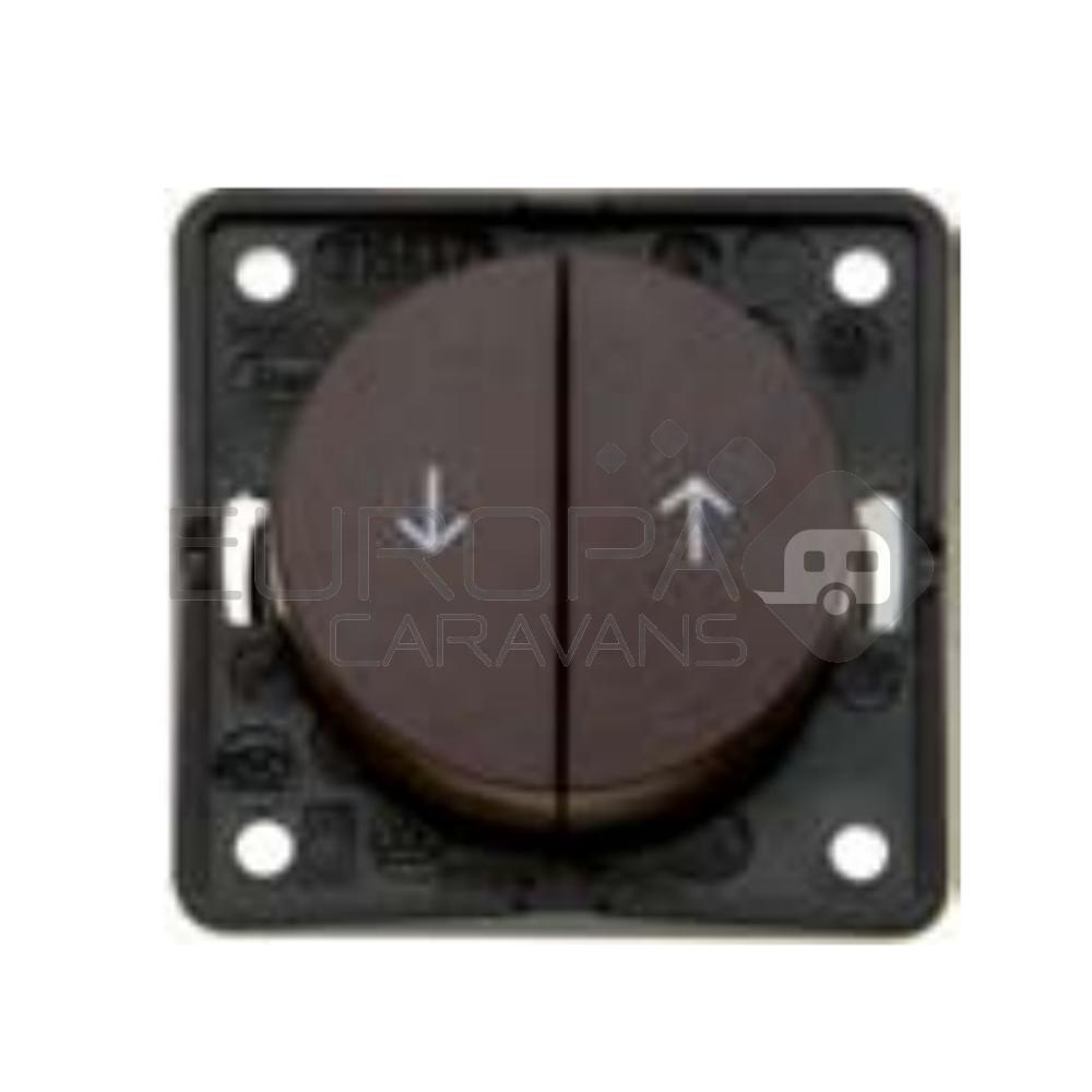 Berker Jalouzie Drukcontact Flow/Pure Inbouw Chroom Mat