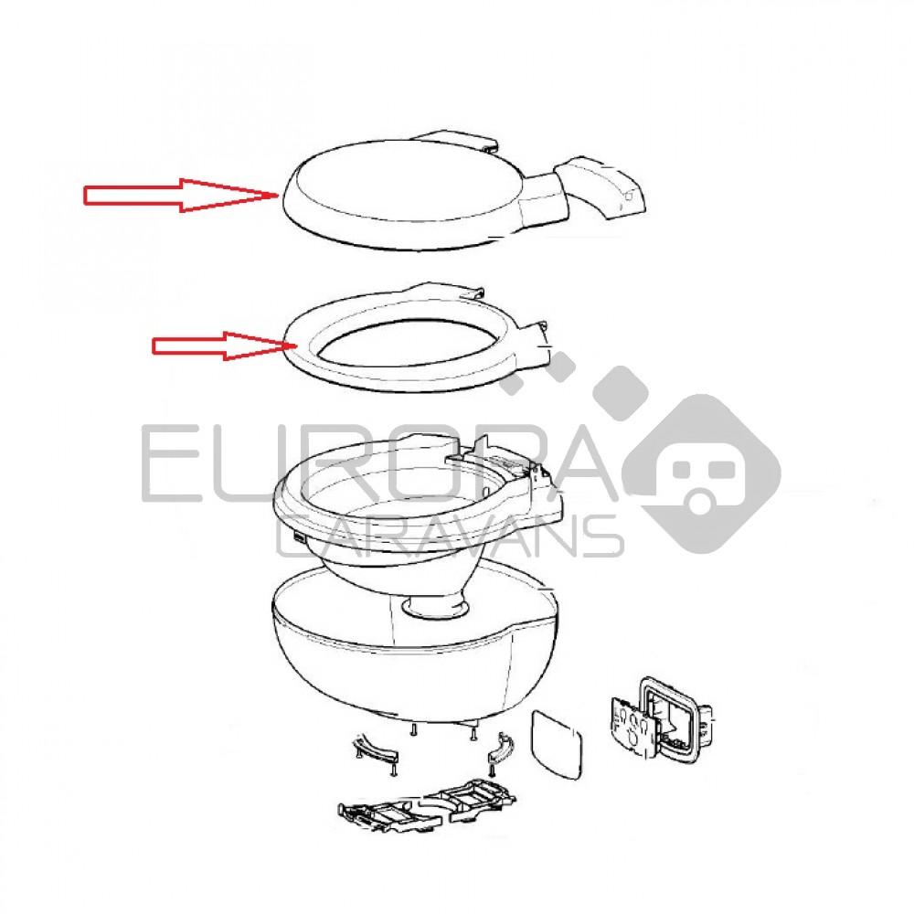 Thetford SC250/260 Seat & Cover CB Ceramic