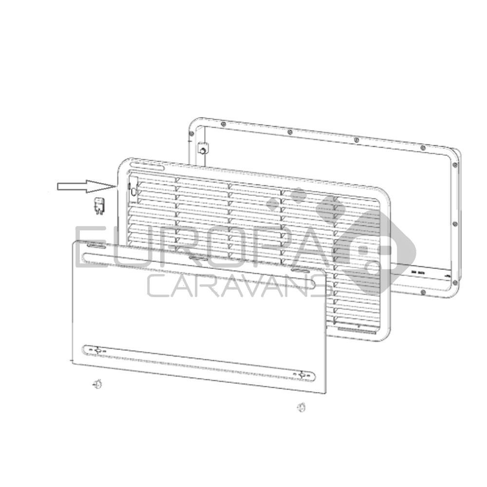 Dometic Luchtafvoerrooster Beige 277x518mm LS300