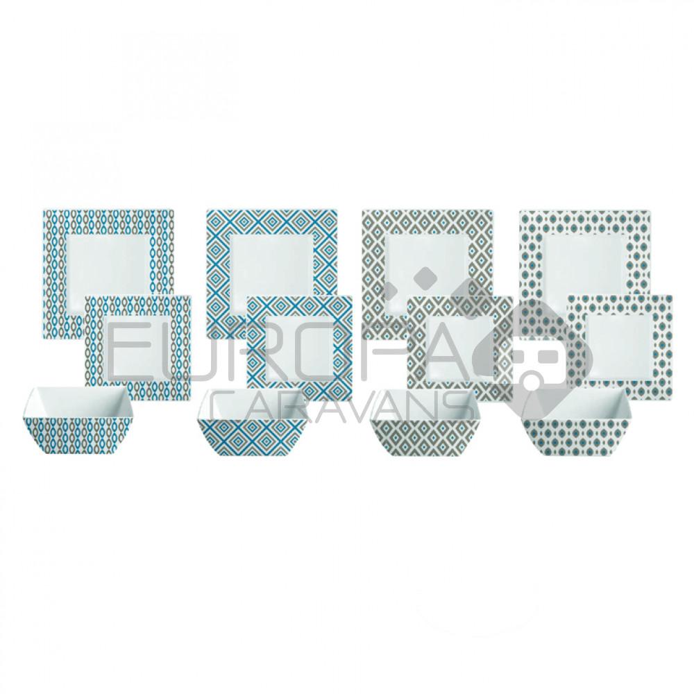 Melamine servies Malta 12-delig