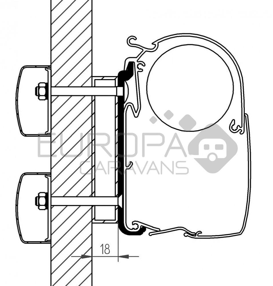 Thule Dethleffs Globebus Adapter 8000 400-600