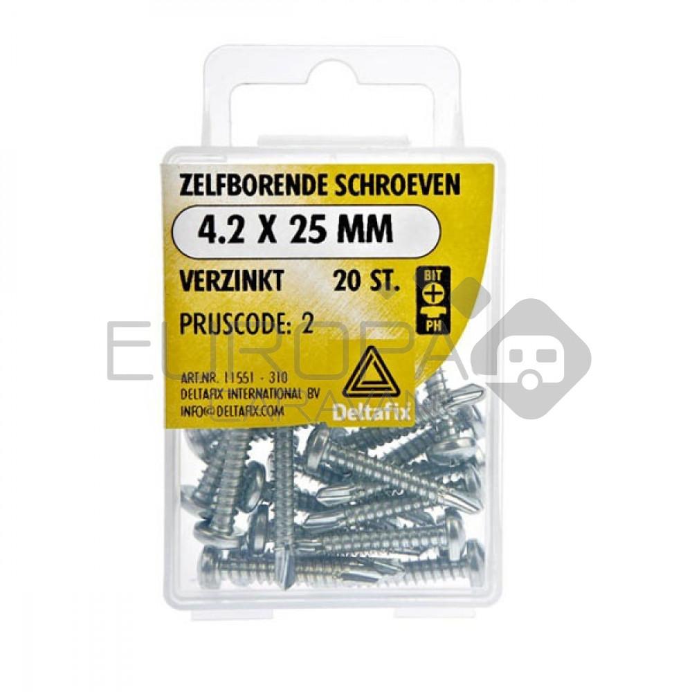 Deltafix Zelfborende Schroef Verzinkt 4.2x25mm Set 20st