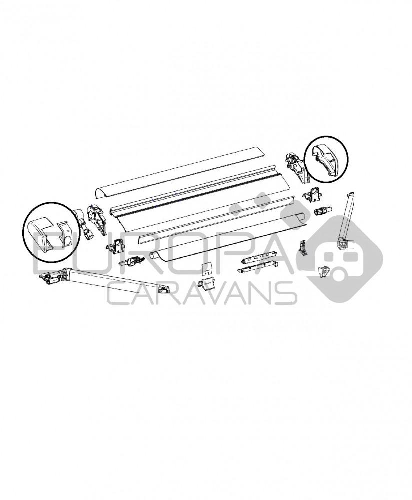 Thule eindkap Wit L+R 6200