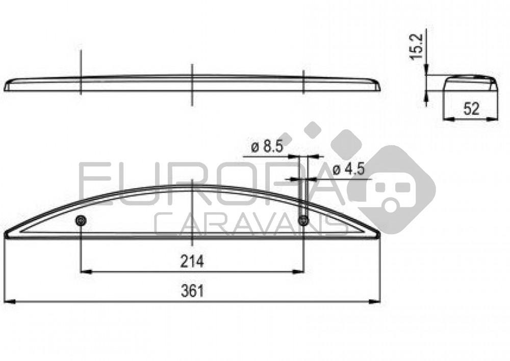 Jokon Derde Remlicht ZHBL25 11 LEDs Wit