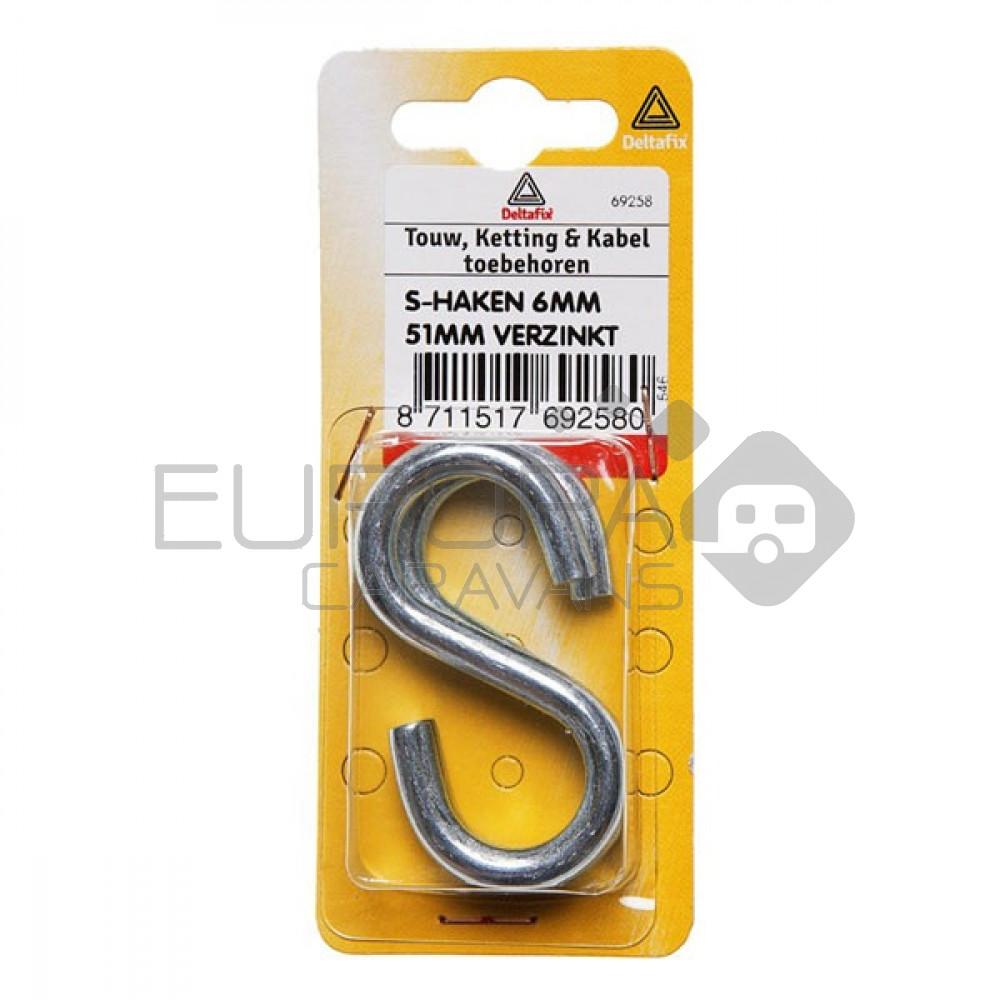 Deltafix S-haak Verzinkt 25mm Set 4st