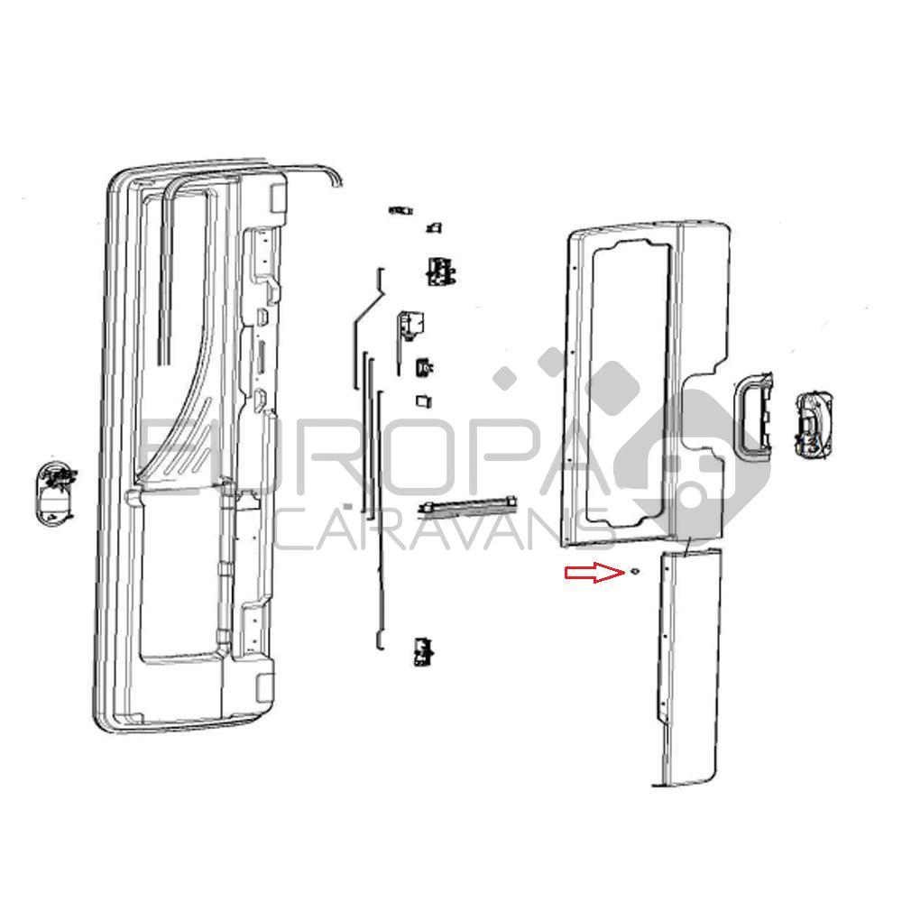 Dometic CaraD-RF deur Bevestingsclip