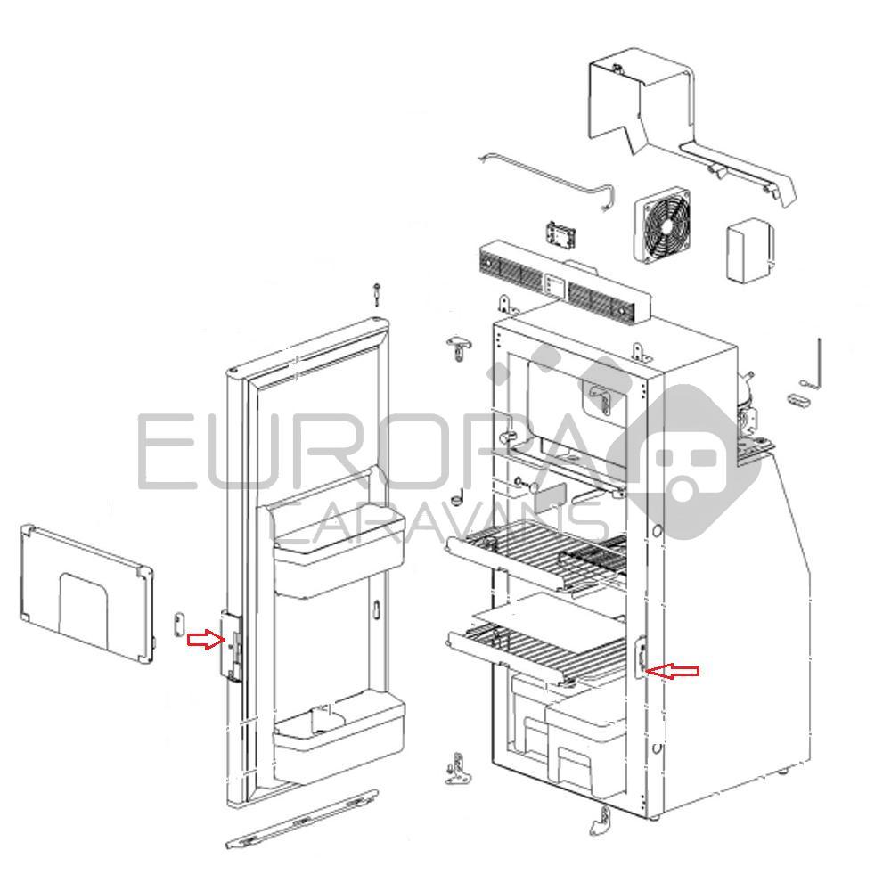 Thetford Handvat met Slotplaat T1090