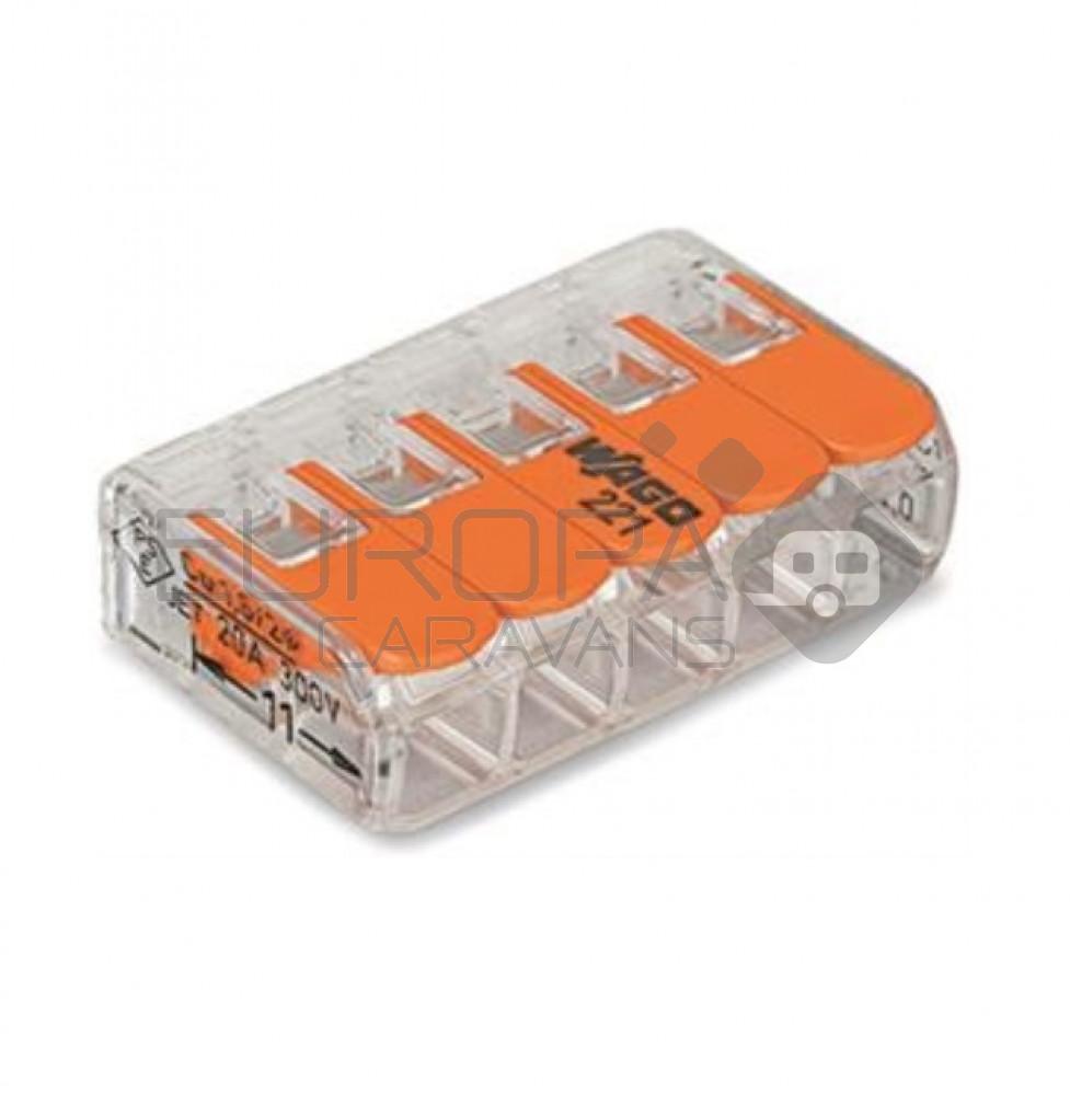 Wago 221 Lasklem 5-Weg 25st.