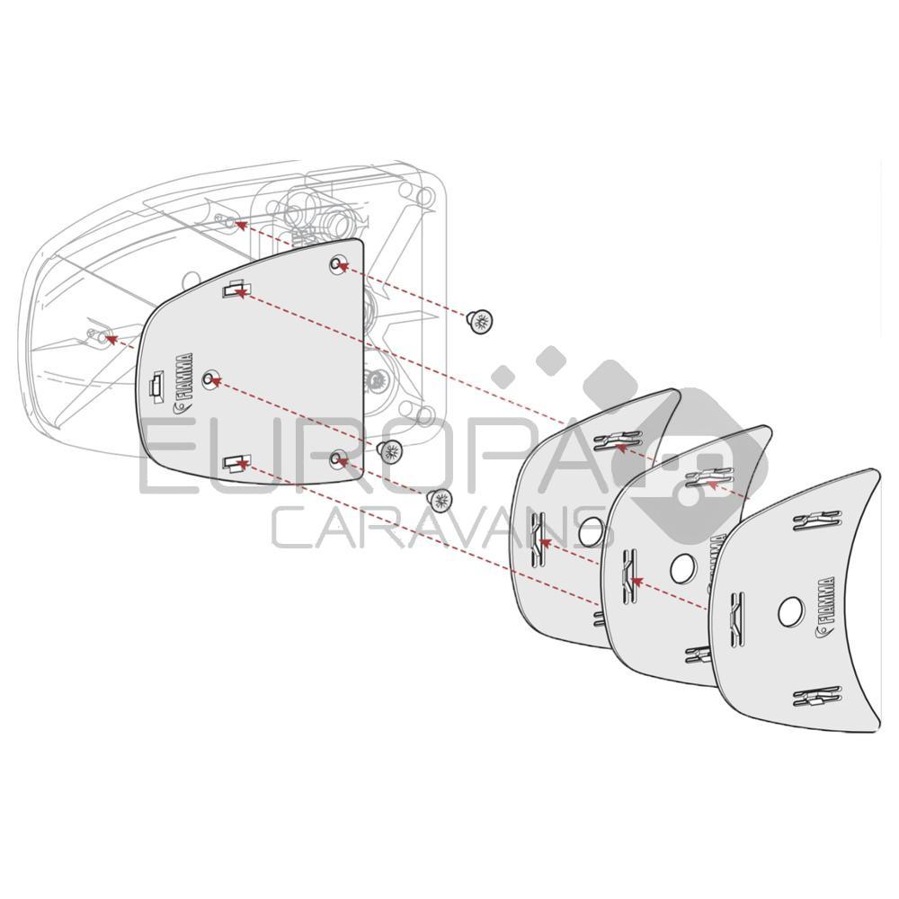 Fiamma Kit Spacer Safe Door >2017 Zwart