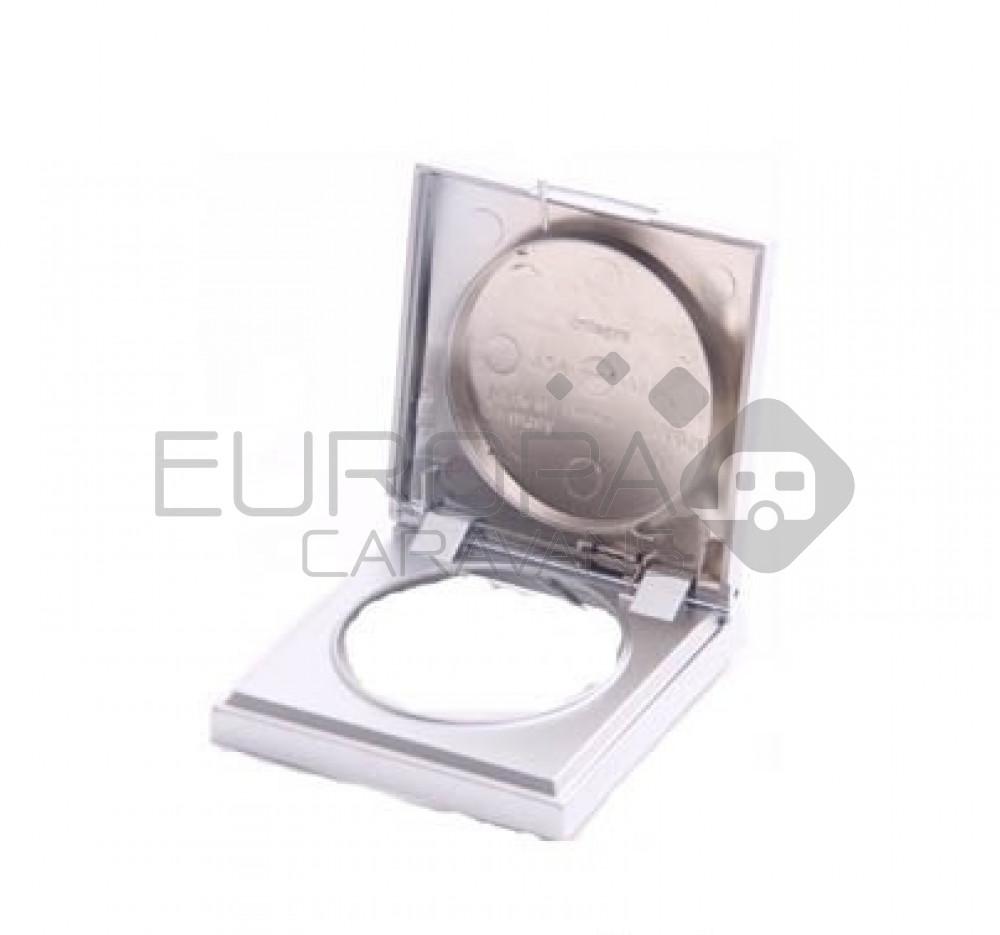 Berker Afdekraam Flow/Pure 1-Vaks met Klep Chroom Mat