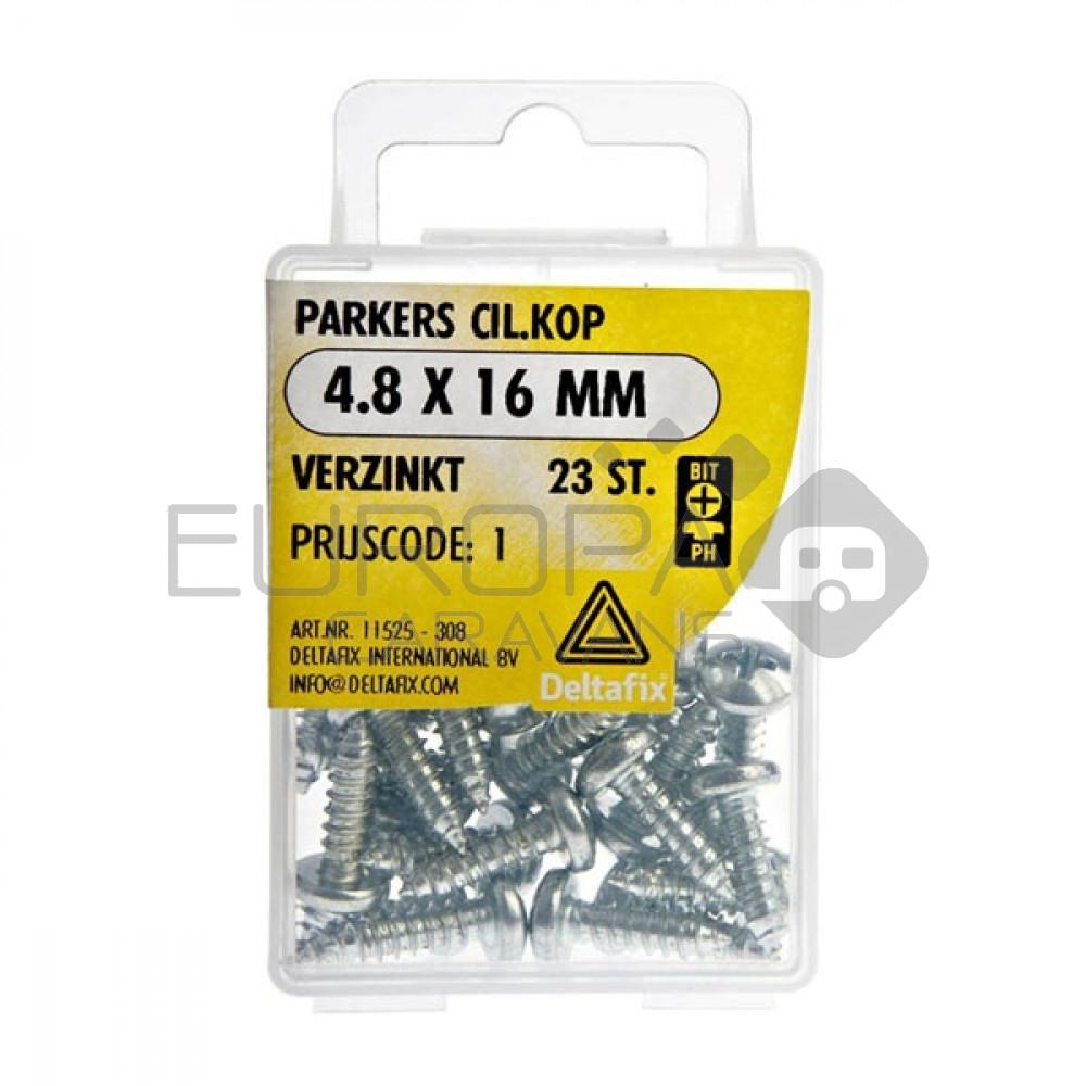 Deltafix Parker CK Verzinkt 4.8x16mm Set 23st
