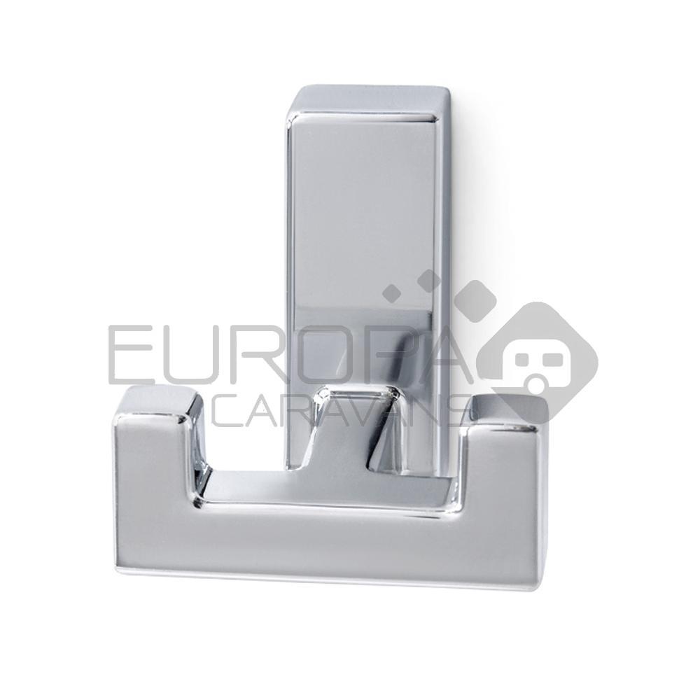 Kapstok 2-Haaks Hoogglans Chroom