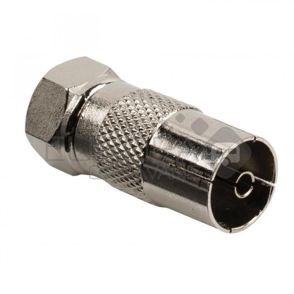 Koppelstuk coaxstekker male>F-stekker.