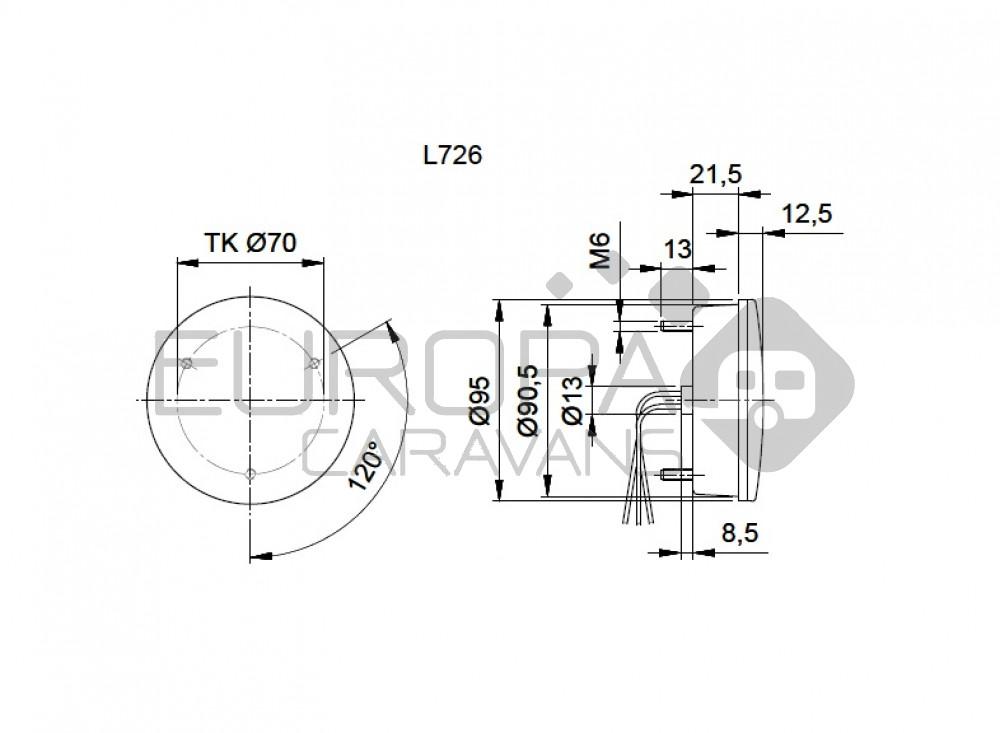 Jokon Knipperlicht LED 726 Rond Wit